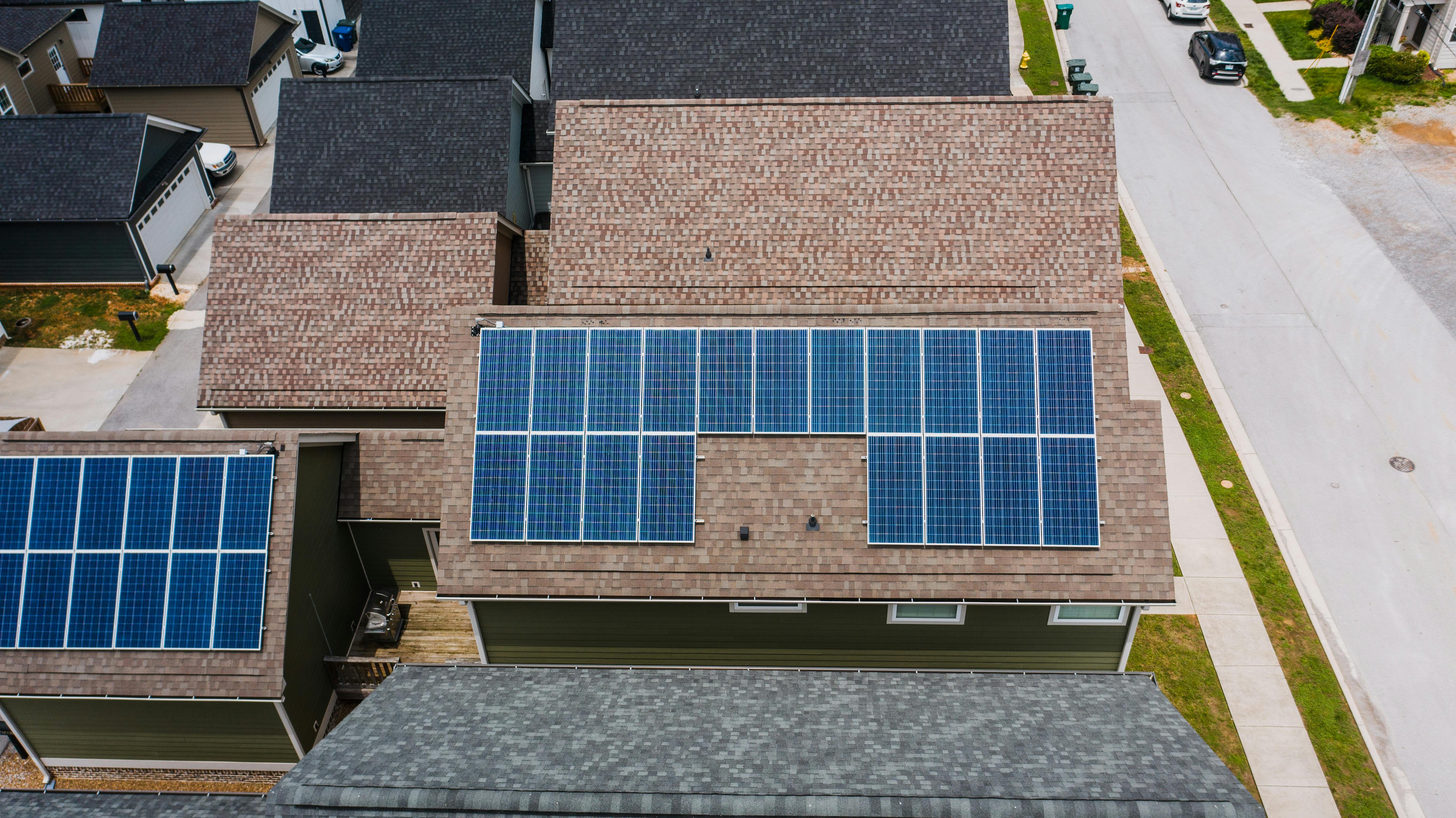 Residential rooftop solar installation